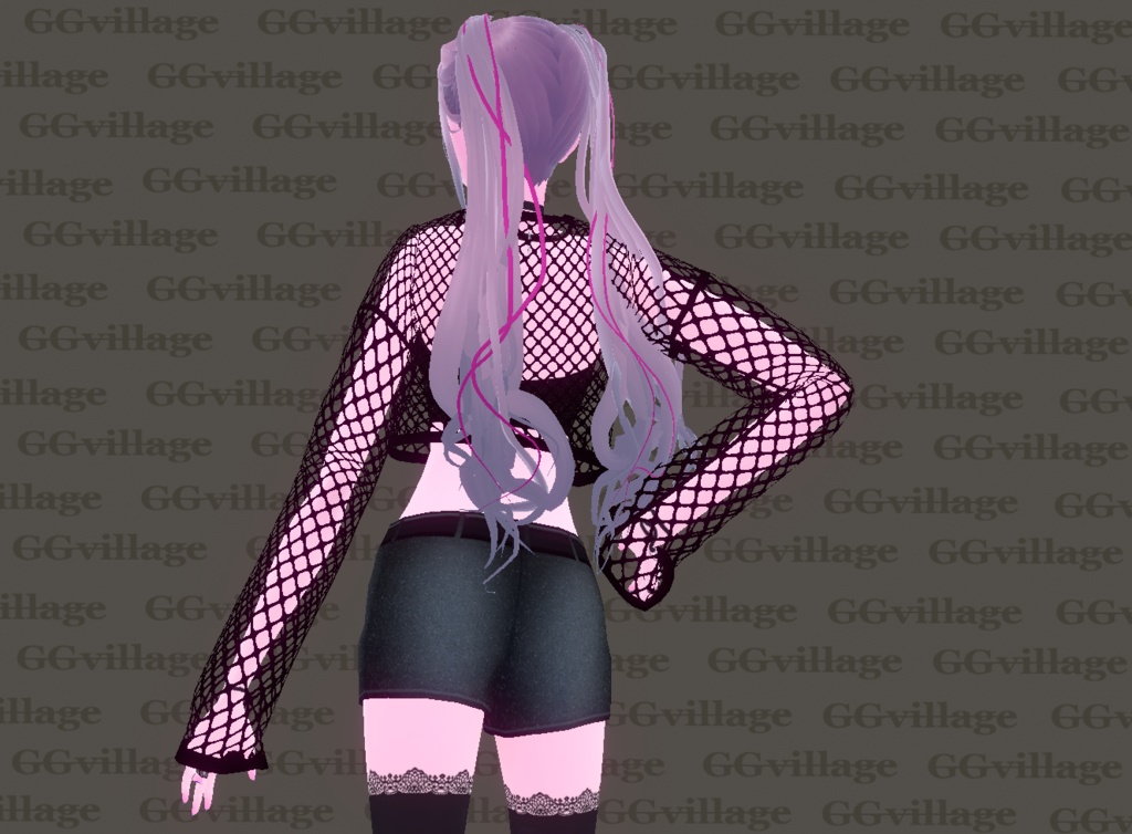 【VROID】メッシュトップス&ラメインナーセット