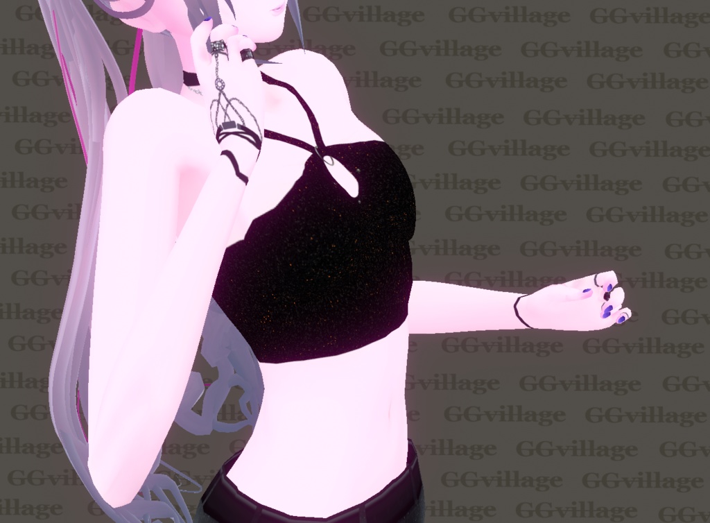 【VROID】メッシュトップス&ラメインナーセット