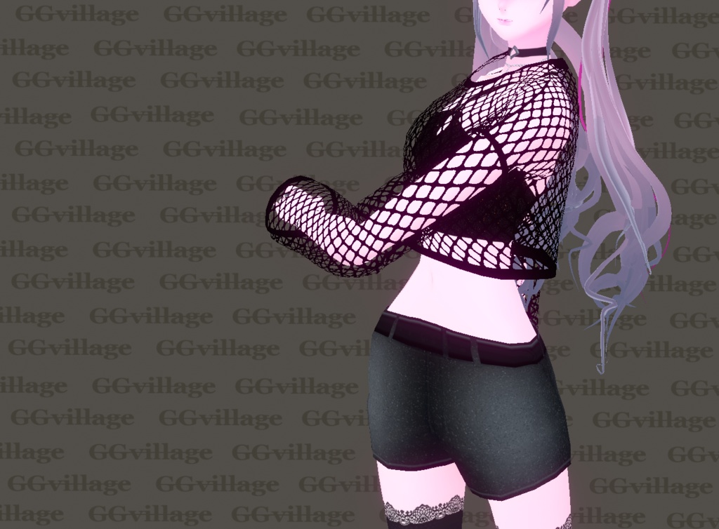 【VROID】メッシュトップス&ラメインナーセット