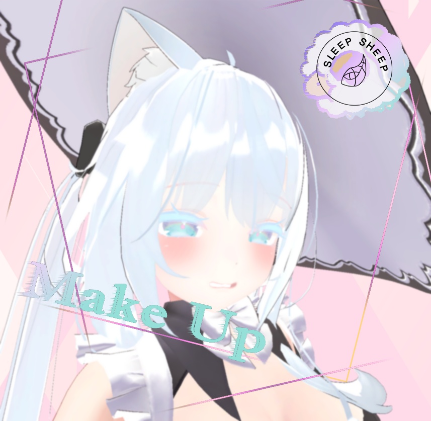 WHITE CAT FACE TEXTUREマルチ対応