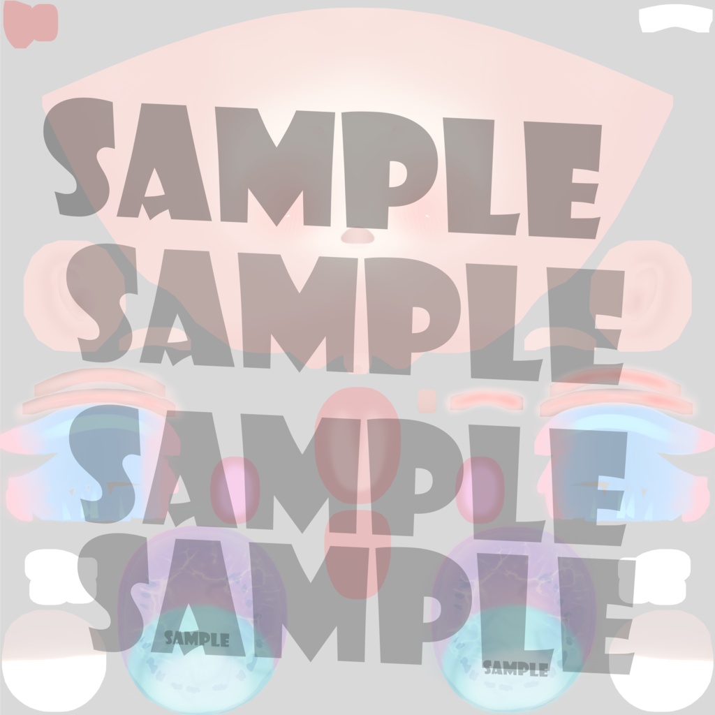 WHITE CAT FACE TEXTUREマルチ対応