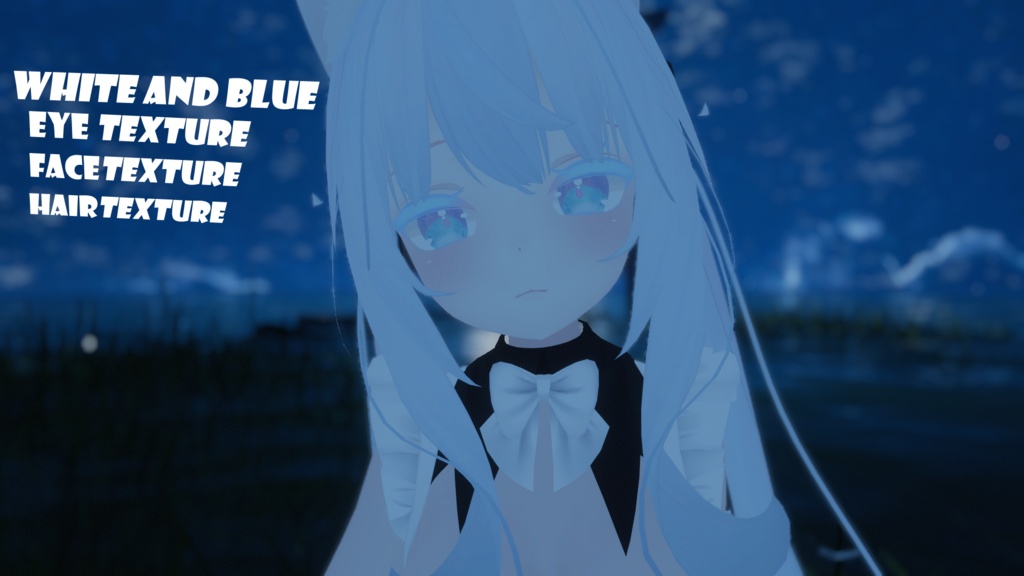 MAYA(舞夜)WHITE CAT FACE TEXTURE