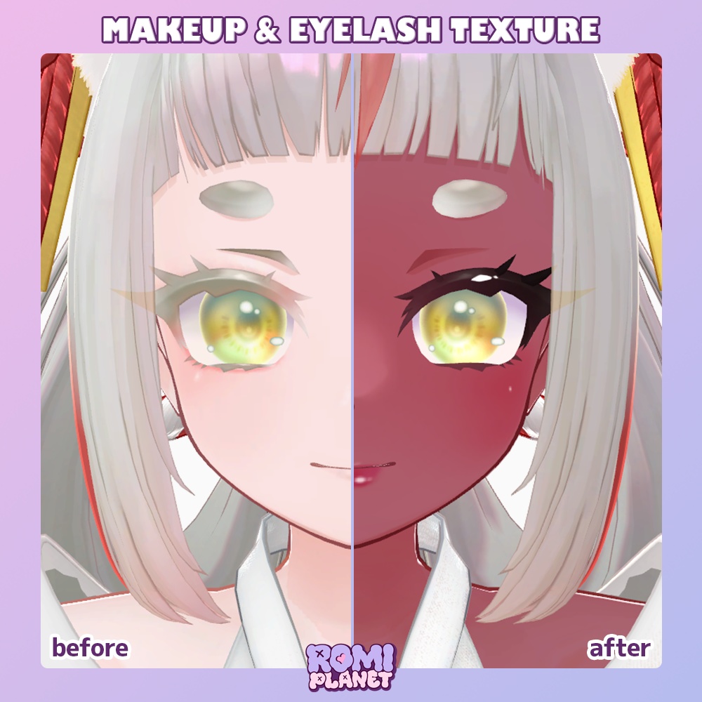 【きゅうこ専用】ギャルなお狐さん🦊✨メイク&ボディーテクスチャ - Kyuko Body Texture