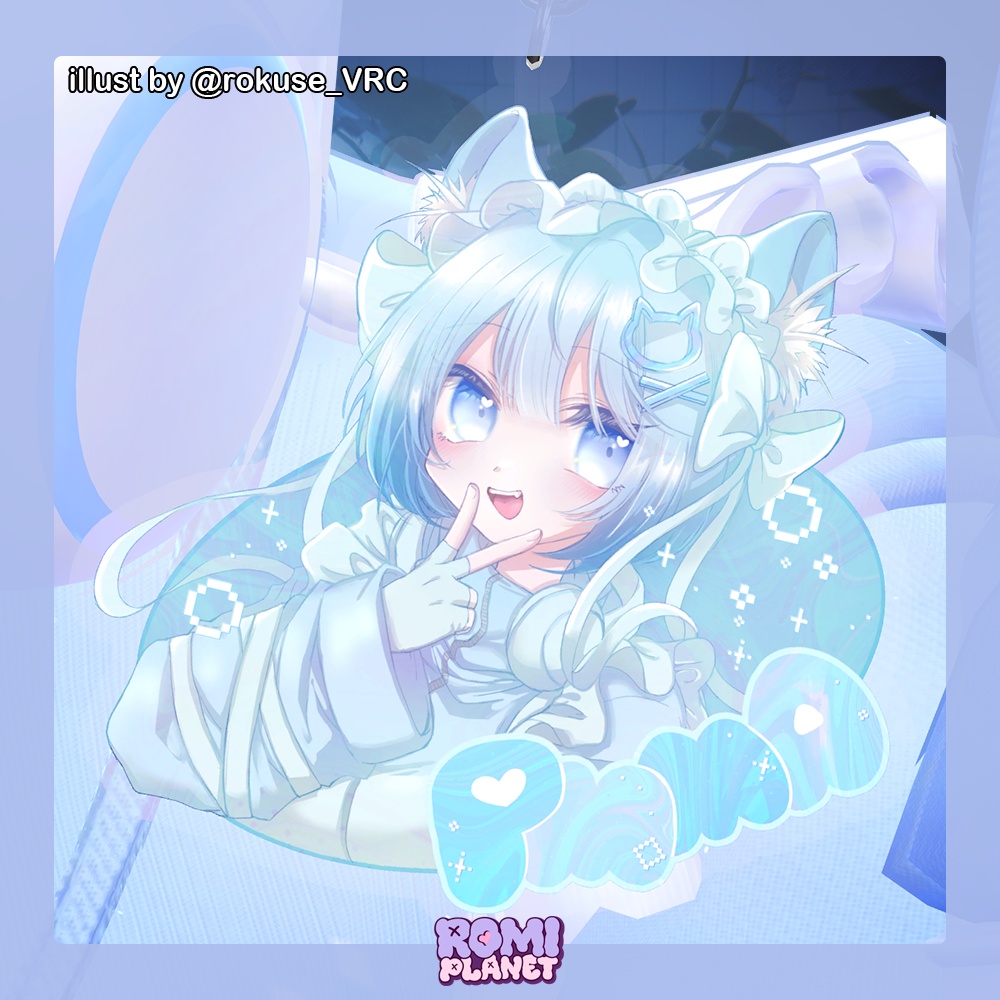 【無料配布/VRChat用】ぷまちゃん集会ノベルティ💖ぷまちゃんアクキー🔑