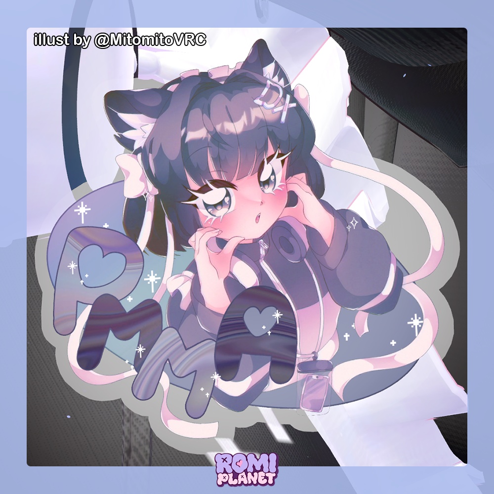 【無料配布/VRChat用】ぷまちゃん集会ノベルティ💖ぷまちゃんアクキー🔑