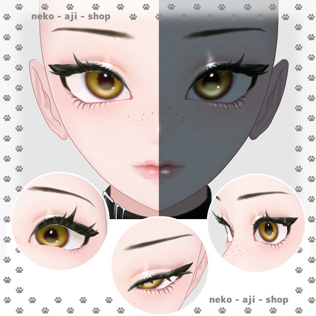 【LUMINA/ルミナ対応】Eyes texture + Makeup texture + Face Blendshape🩶002