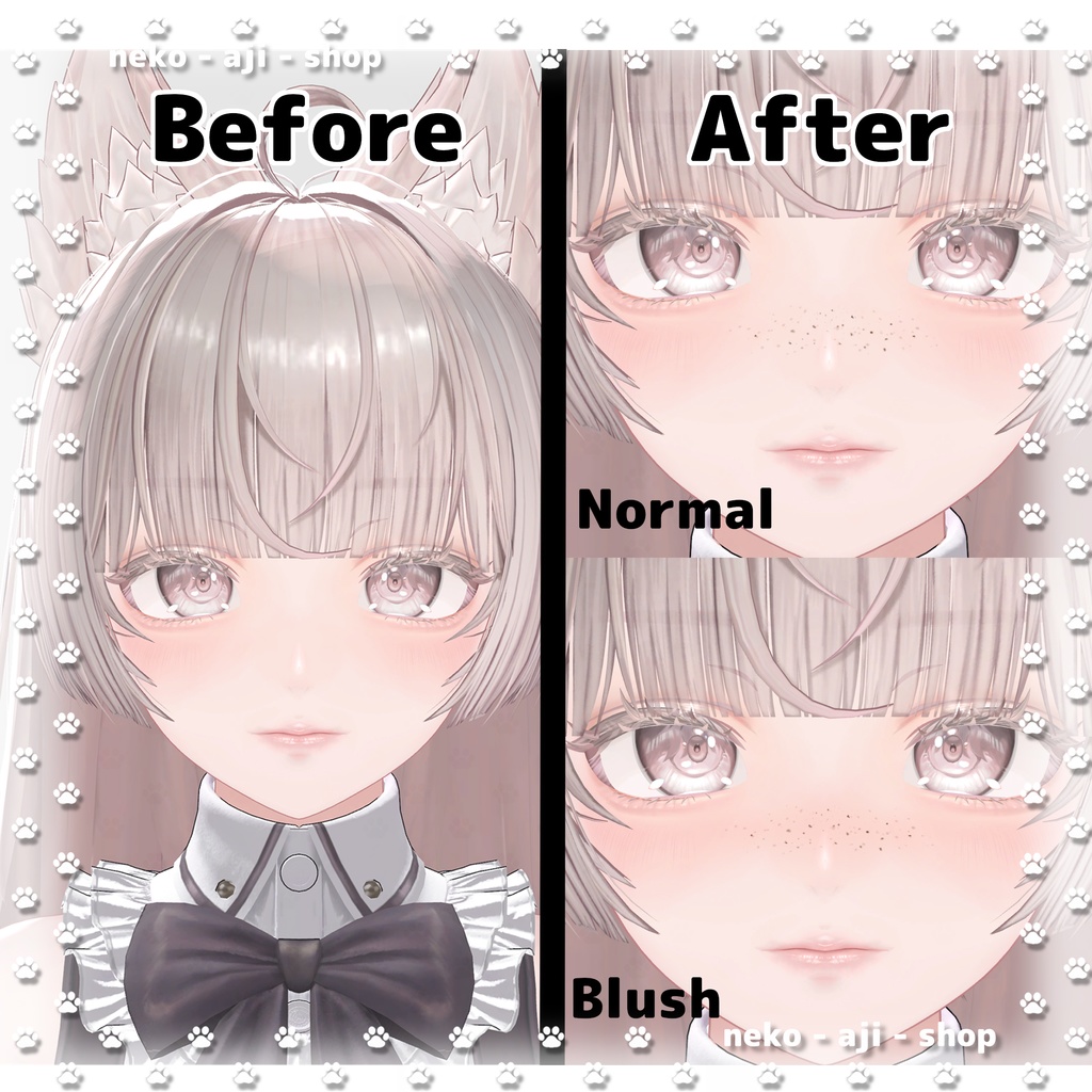 ♡無料/FREE♡フェイクそばかす_Fake freckles_汎用テクスチャ