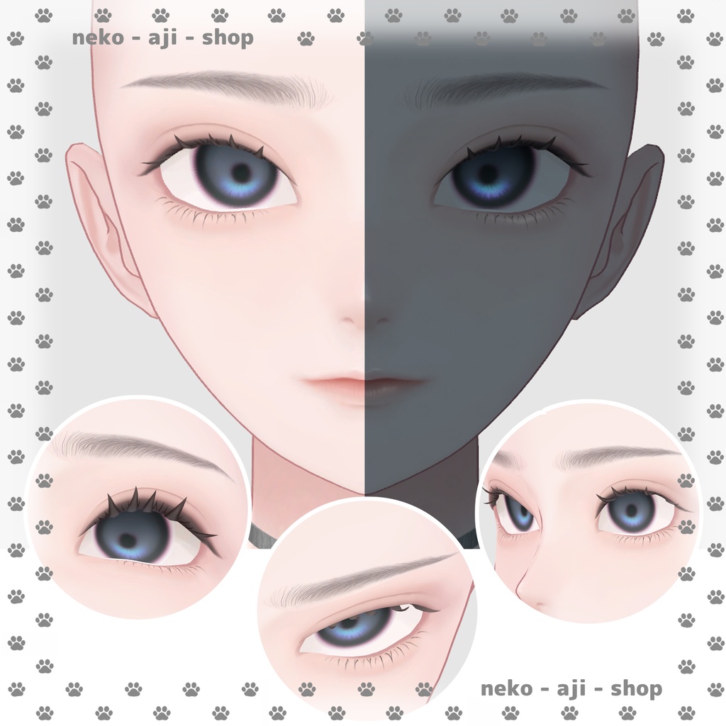【LUMINA/ルミナ対応】Eyes texture + Makeup texture + Face Blendshape🩶003
