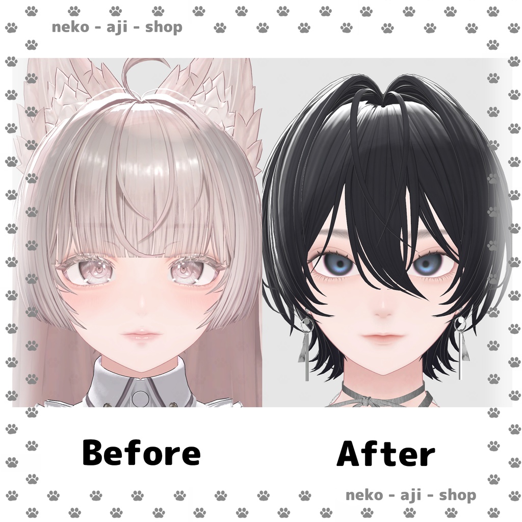 【LUMINA/ルミナ対応】Eyes texture + Makeup texture + Face Blendshape🩶003