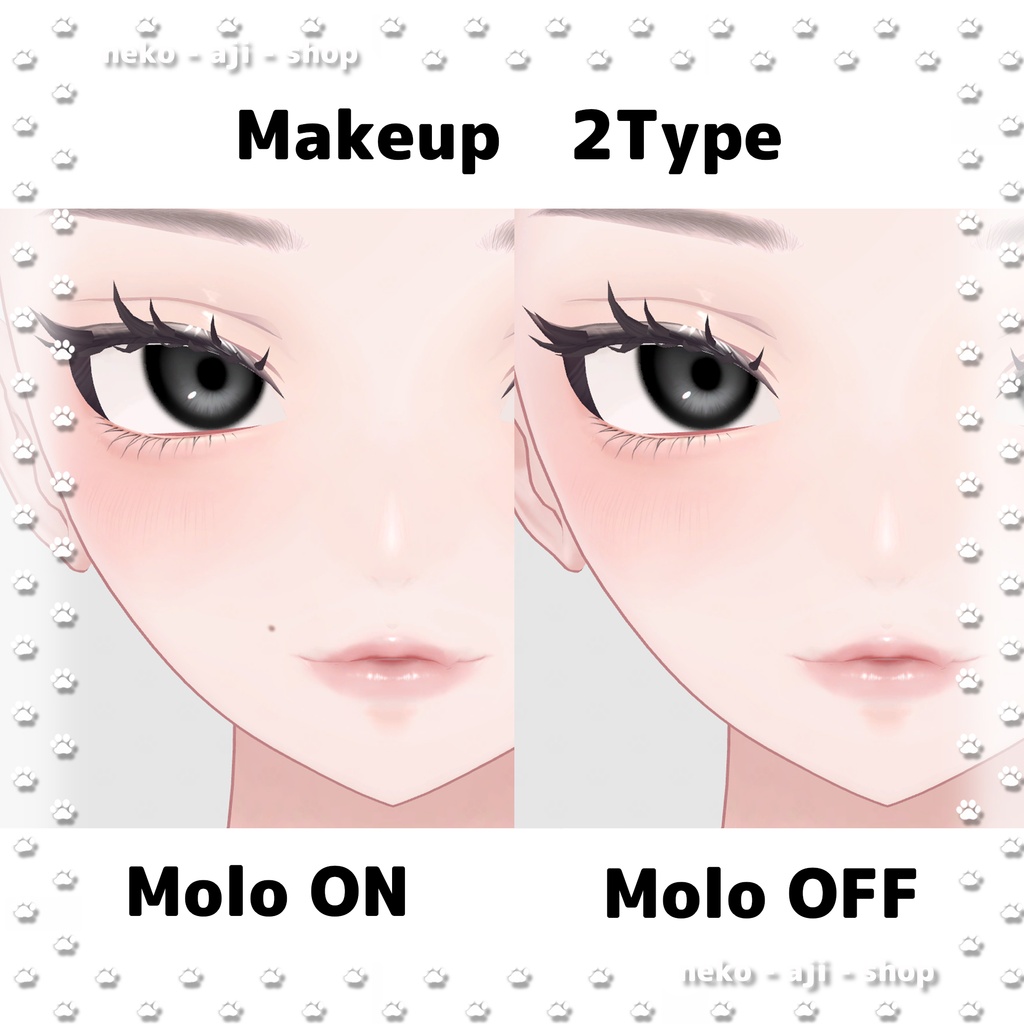 【LUMINA/ルミナ対応】Eyes texture + Makeup texture + Face Blendshape + Face Animation🩶004