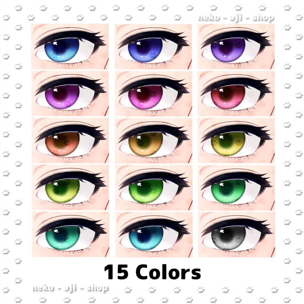 【kanata/彼方対応】Eyes texture + Makeup texture + Face Blendshape🟦001