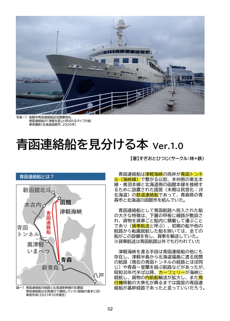 【電子版】青函連絡船を見分ける本 Ver.1.0
