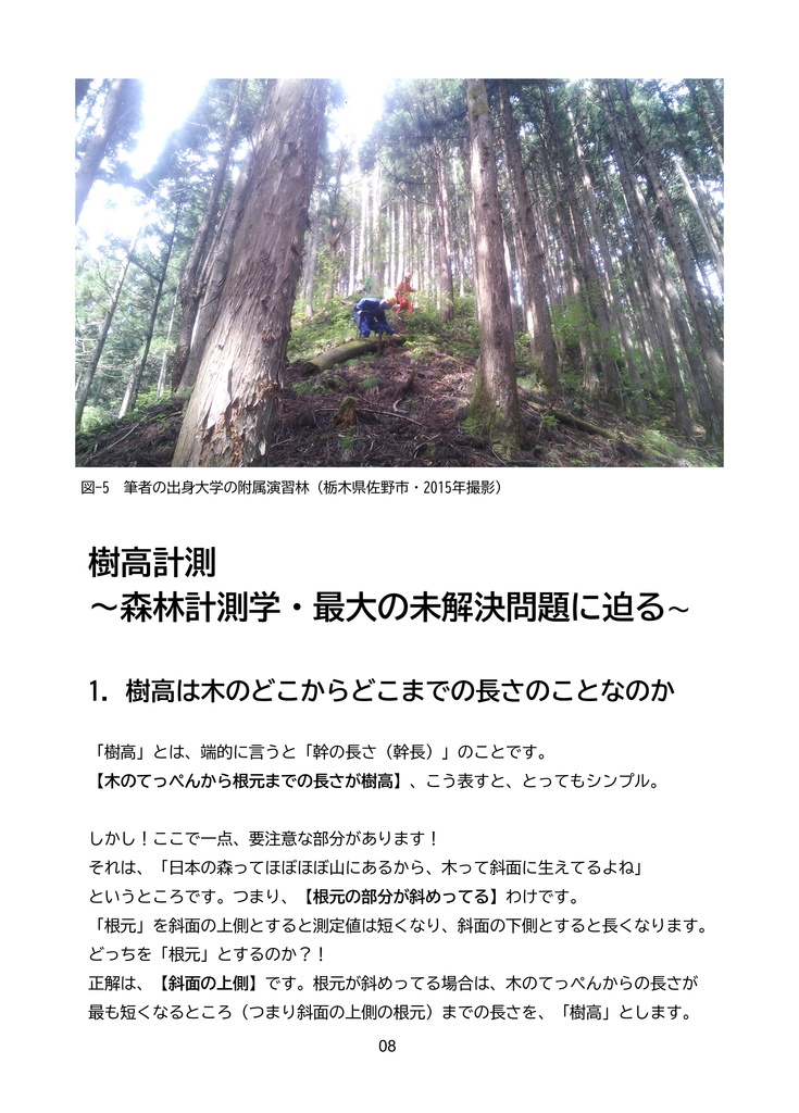 樹高計測 ~森林計測学・最大の未解決問題に迫る~