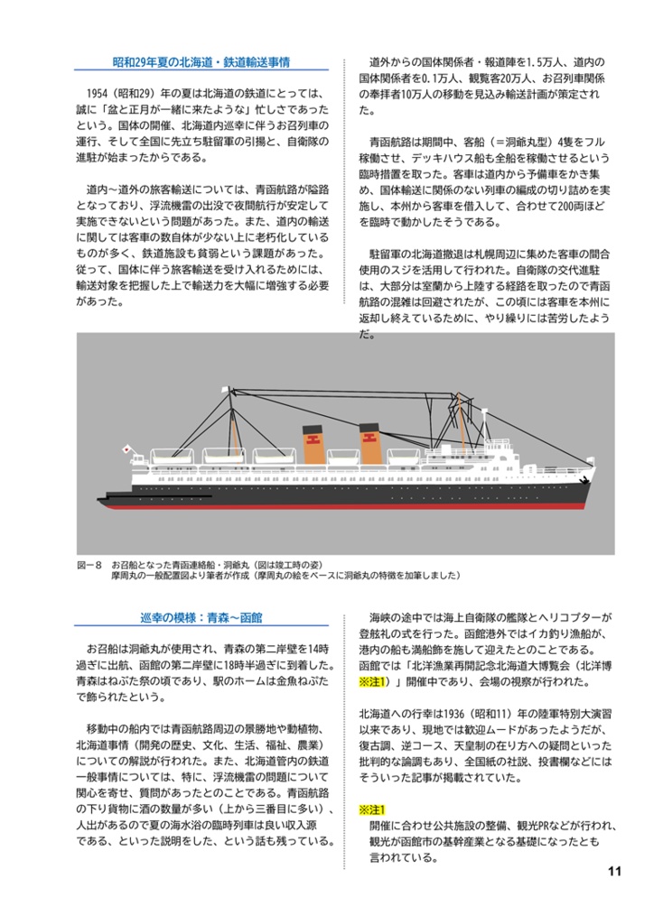 【加筆修正・復刻版】青函連絡船の運用②お召船・聖火輸送・遅延回復ダイヤ