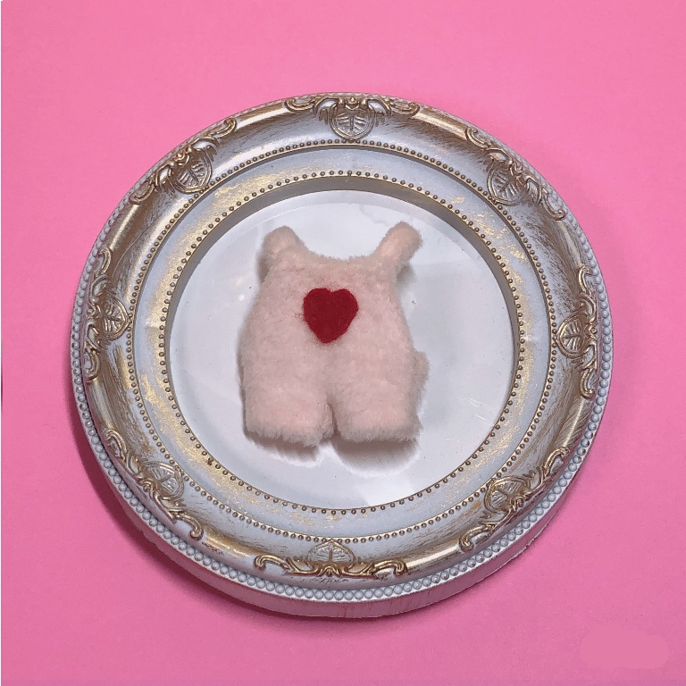 【うさぎ】 サロペット ファンキャップ【10cmぬい用】