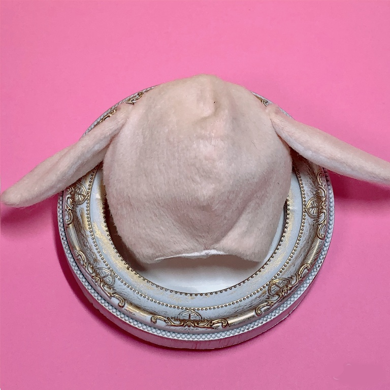 【うさぎ】 サロペット ファンキャップ【10cmぬい用】