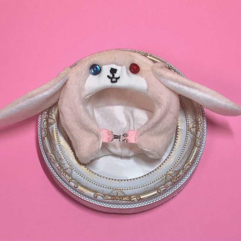 【うさぎ】 サロペット ファンキャップ【10cmぬい用】