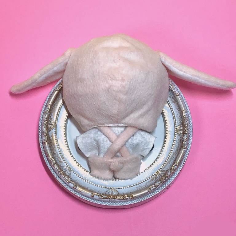 【うさぎ】 サロペット ファンキャップ【10cmぬい用】