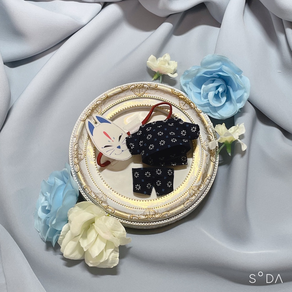 【8月】甚平 青【お祭りセット】