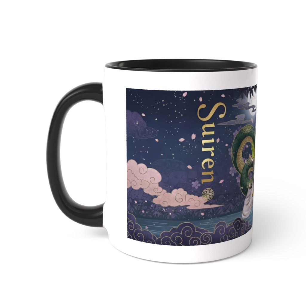 「翠蓮の月夜 - ツートンマグカップ(Black)」