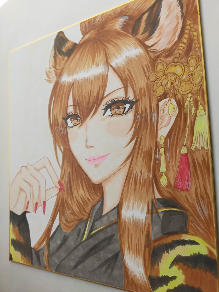 【十二美神シリーズ】寅年・焔華(えんか)原画 Enka – Tiger Zodiac / Twelve Beauty Deities –