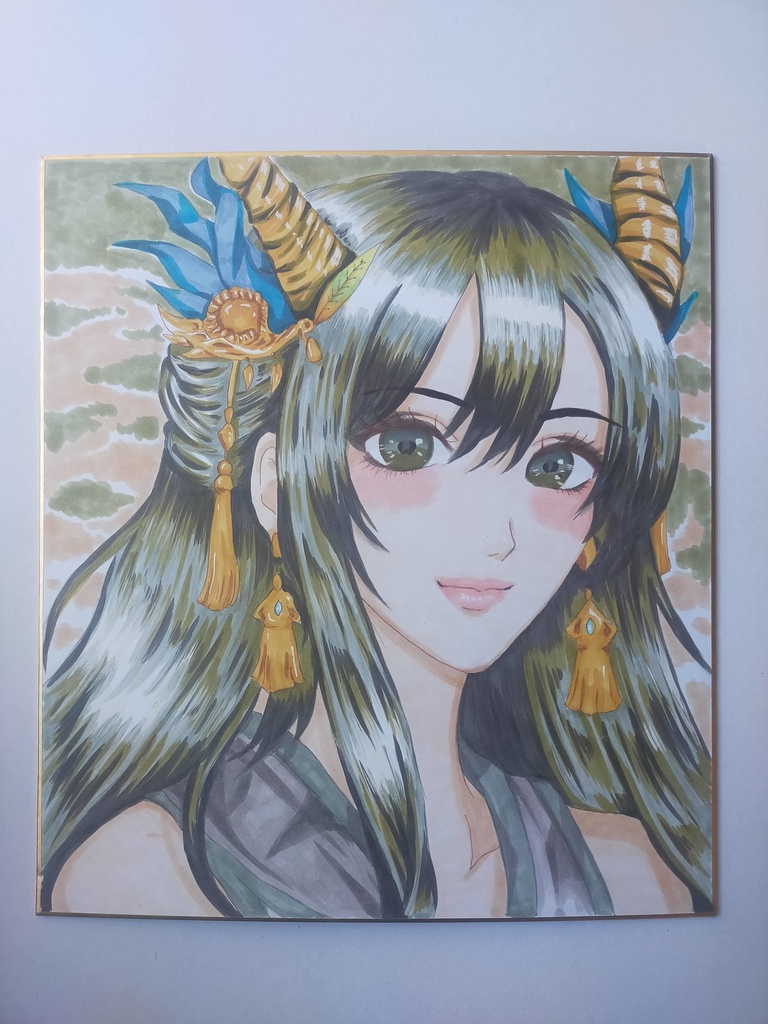 【十二美神シリーズ】辰年・翠(すい)原画 Sui – Dragon Zodiac / Twelve Beauty Deities –