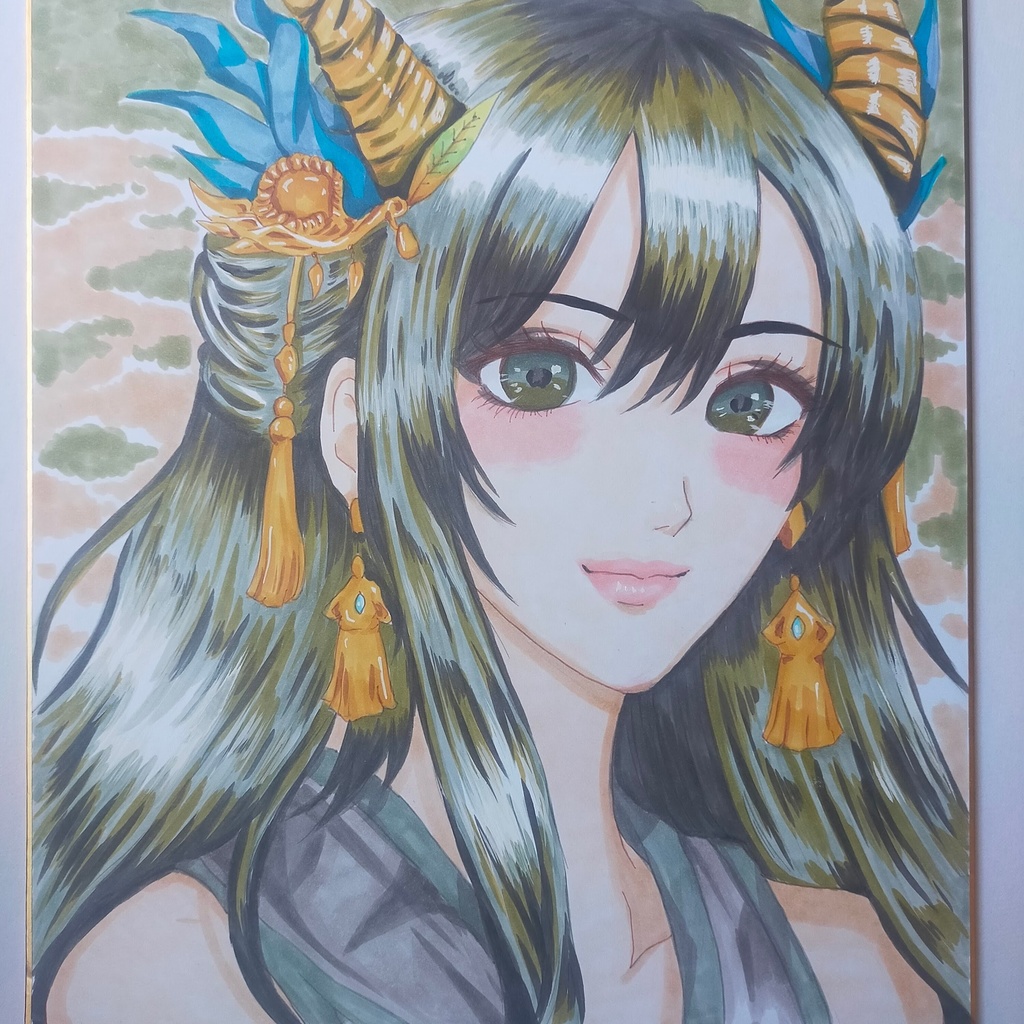 【十二美神シリーズ】辰年・翠（すい）原画 Sui – Dragon Zodiac / Twelve Beauty Deities –