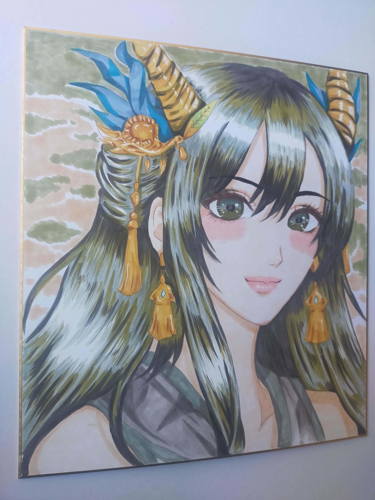 【十二美神シリーズ】辰年・翠(すい)原画 Sui – Dragon Zodiac / Twelve Beauty Deities –