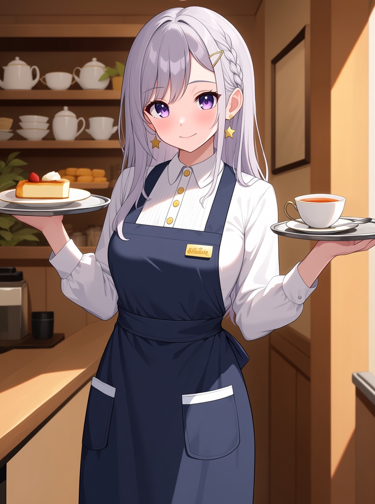 【AI生成/オリジナルキャラ】星詠ルナ 衣装違いイラスト集 Vol.1 - 浴衣・制服・振袖など10種の衣装50枚