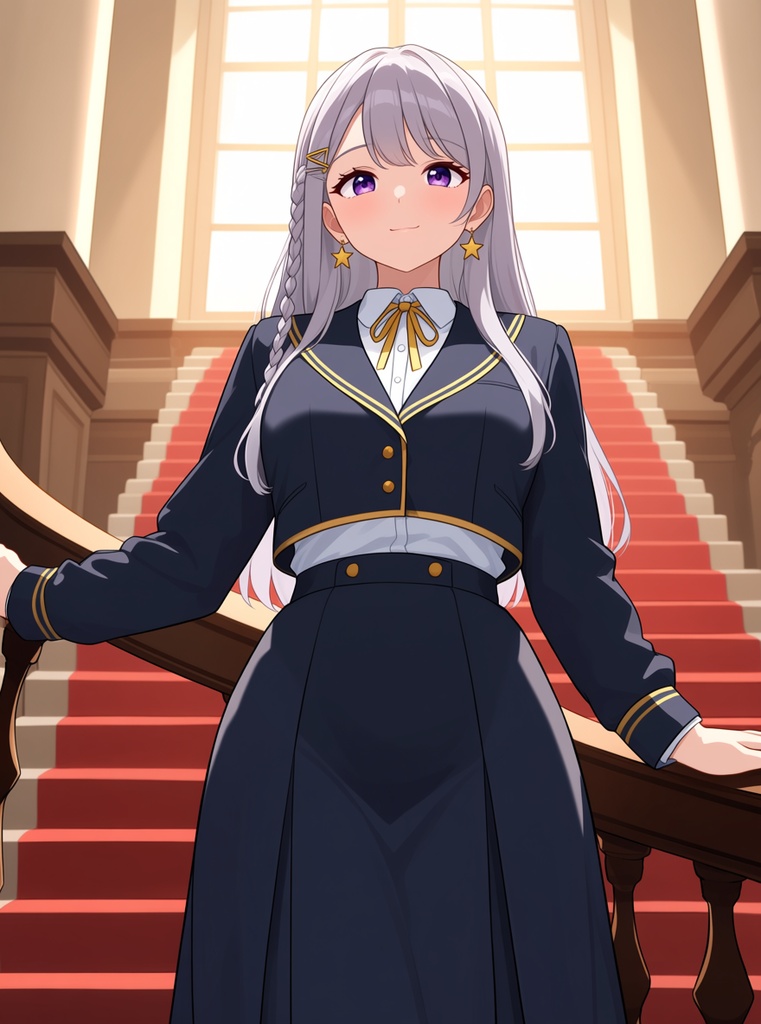 【AI生成/オリジナルキャラ】星詠ルナ 衣装違いイラスト集 Vol.1 - 浴衣・制服・振袖など10種の衣装50枚
