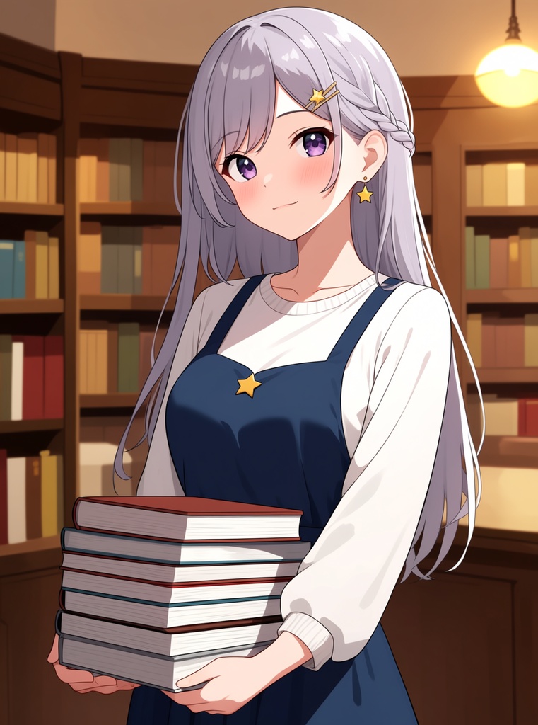 【AI生成/オリジナルキャラ】星詠ルナ 衣装違いイラスト集 Vol.1 - 浴衣・制服・振袖など10種の衣装50枚