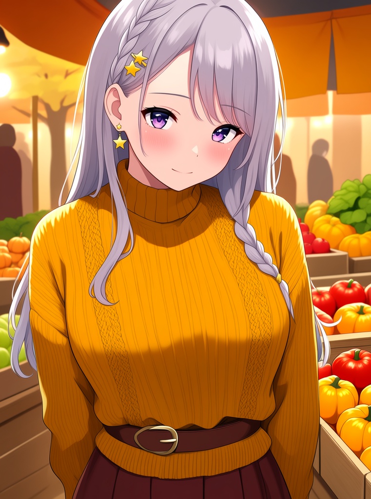 【AI生成/オリジナルキャラ】星詠ルナ 衣装違いイラスト集 Vol.2 - クリスマス・スキー・天文台職員など10種の衣装50枚