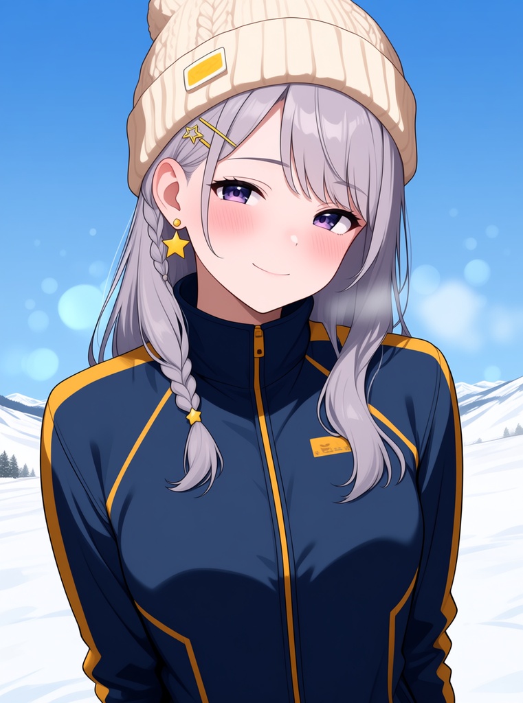 【AI生成/オリジナルキャラ】星詠ルナ 衣装違いイラスト集 Vol.2 - クリスマス・スキー・天文台職員など10種の衣装50枚