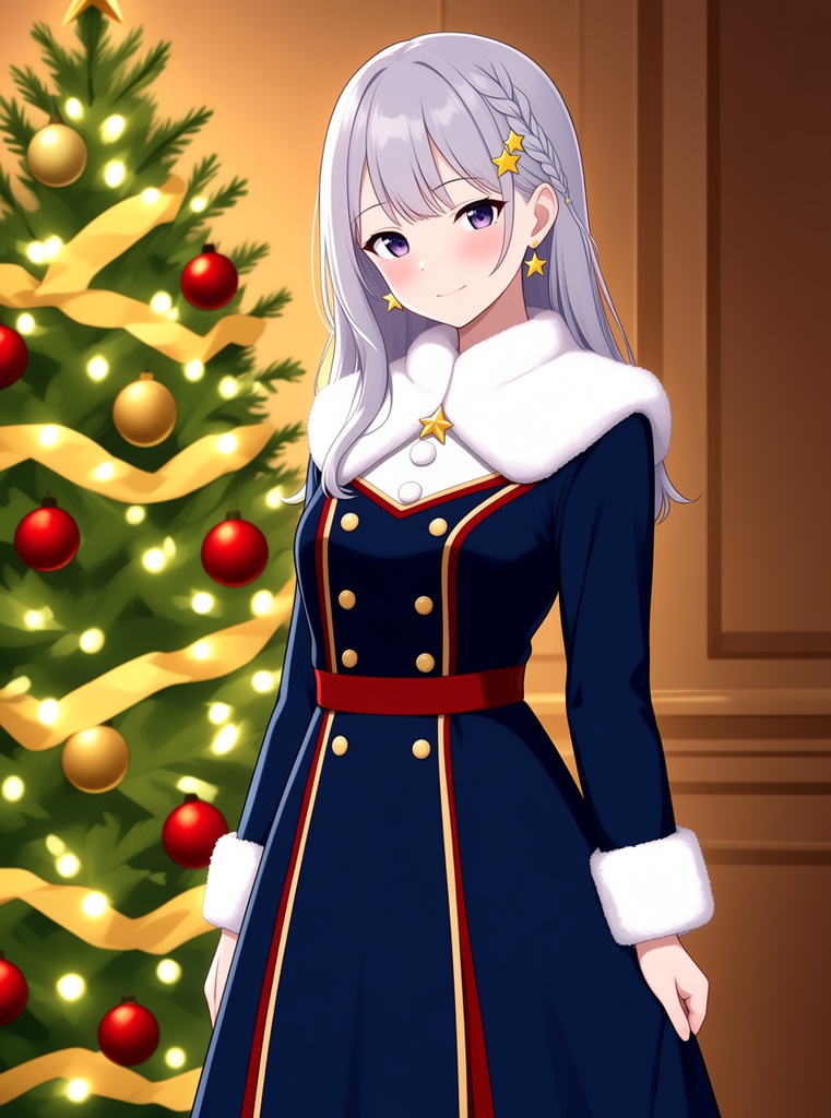 【AI生成/オリジナルキャラ】星詠ルナ 衣装違いイラスト集 Vol.2 - クリスマス・スキー・天文台職員など10種の衣装50枚