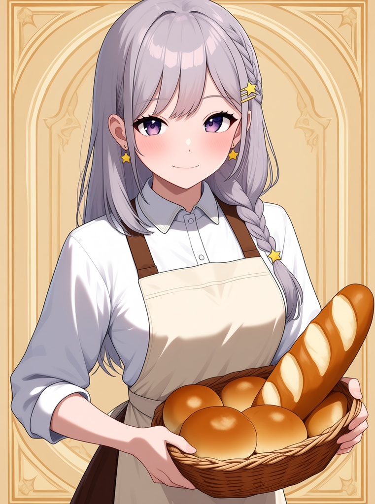 【AI生成/オリジナルキャラ】星詠ルナ 衣装違いイラスト集 Vol.3 - 陶芸家・獣医・キャビンアテンダントなど10種の職業衣装50枚