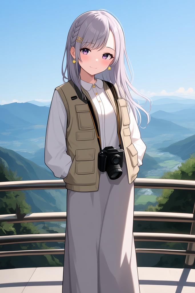 【AI生成/オリジナルキャラ】星詠ルナ 衣装違いイラスト集 Vol.3 - 陶芸家・獣医・キャビンアテンダントなど10種の職業衣装50枚