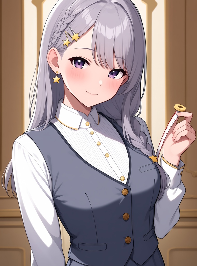 【AI生成/オリジナルキャラ】星詠ルナ 衣装違いイラスト集 Vol.4 - バリスタ・薬剤師・フィギュアスケートなど10種の衣装50枚