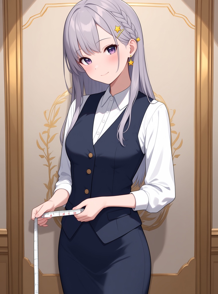 【AI生成/オリジナルキャラ】星詠ルナ 衣装違いイラスト集 Vol.4 - バリスタ・薬剤師・フィギュアスケートなど10種の衣装50枚