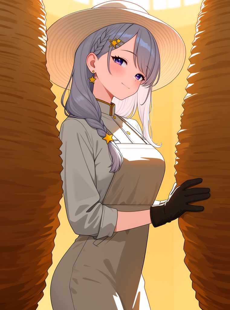 【AI生成/オリジナルキャラ】星詠ルナ 衣装違いイラスト集 Vol.4 - バリスタ・薬剤師・フィギュアスケートなど10種の衣装50枚