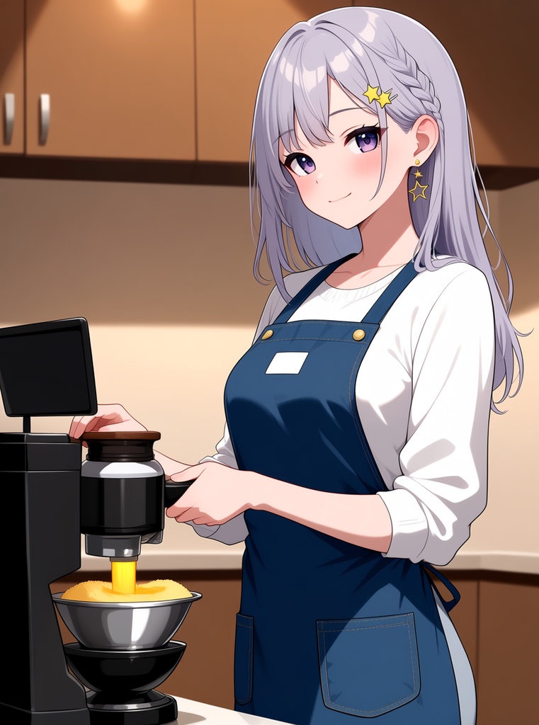 【AI生成/オリジナルキャラ】星詠ルナ 衣装違いイラスト集 Vol.4 - バリスタ・薬剤師・フィギュアスケートなど10種の衣装50枚