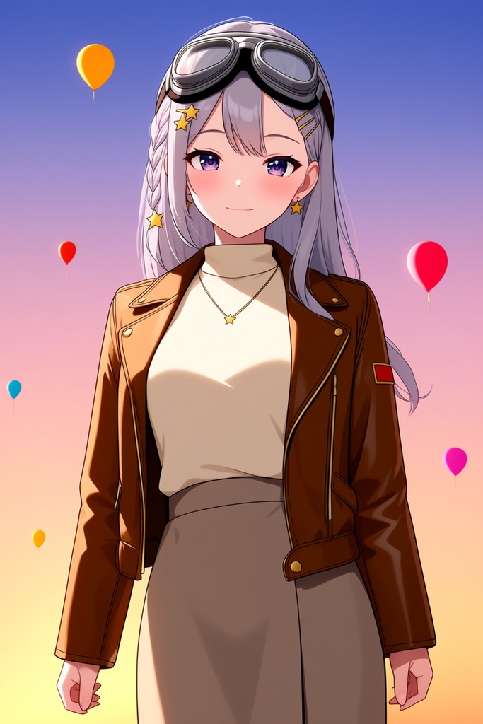 【AI生成/オリジナルキャラ】星詠ルナ 衣装違いイラスト集 Vol.6 - 消防士・気球パイロット・灯台守など10種の衣装50枚