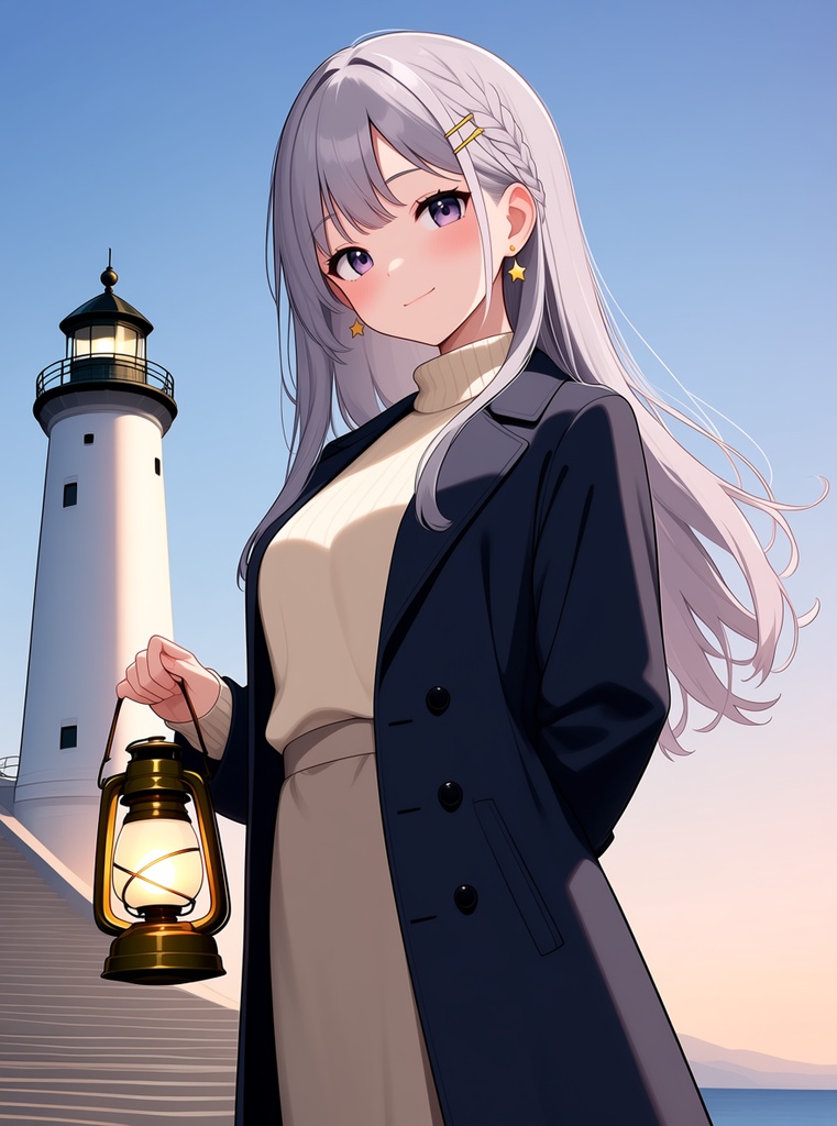【AI生成/オリジナルキャラ】星詠ルナ 衣装違いイラスト集 Vol.6 - 消防士・気球パイロット・灯台守など10種の衣装50枚