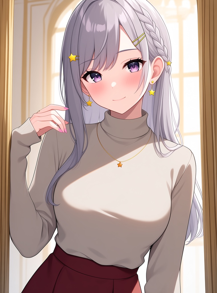【AI生成/オリジナルキャラ】星詠ルナ 衣装違いイラスト集 Vol.7 - キャンドル職人・花火職人・氷彫刻家など10種の衣装50枚