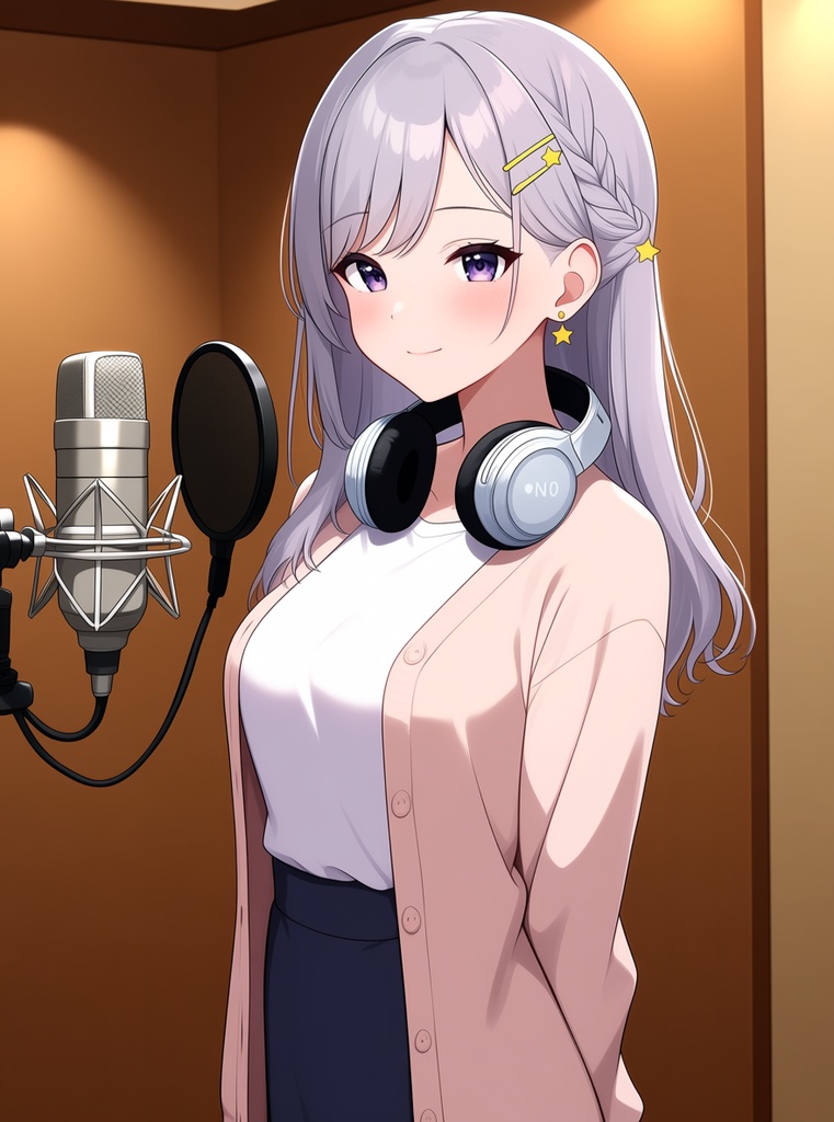 【AI生成/オリジナルキャラ】星詠ルナ 衣装違いイラスト集 Vol.9 - 声優・スタイリスト・ステンドグラス作家など10種の衣装50枚