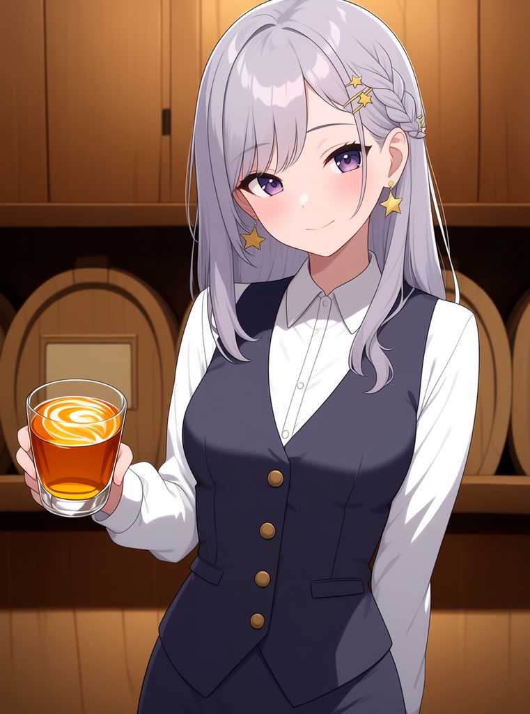 【AI生成/オリジナルキャラ】星詠ルナ 衣装違いイラスト集 Vol.10 - ショコラティエ・コーヒー焙煎士・サーカス団長など10種の衣装50枚
