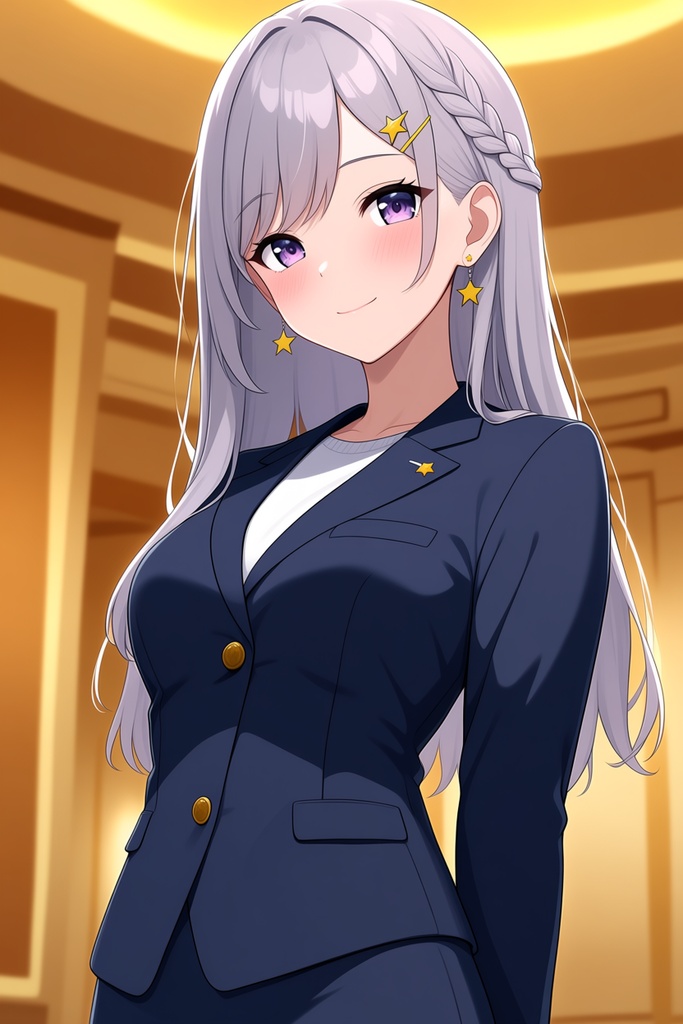 【AI生成/オリジナルキャラ】星詠ルナ 衣装違いイラスト集 Vol.11 - 考古学者・ホテルコンシェルジュ・バーテンダーなど10種の衣装50枚
