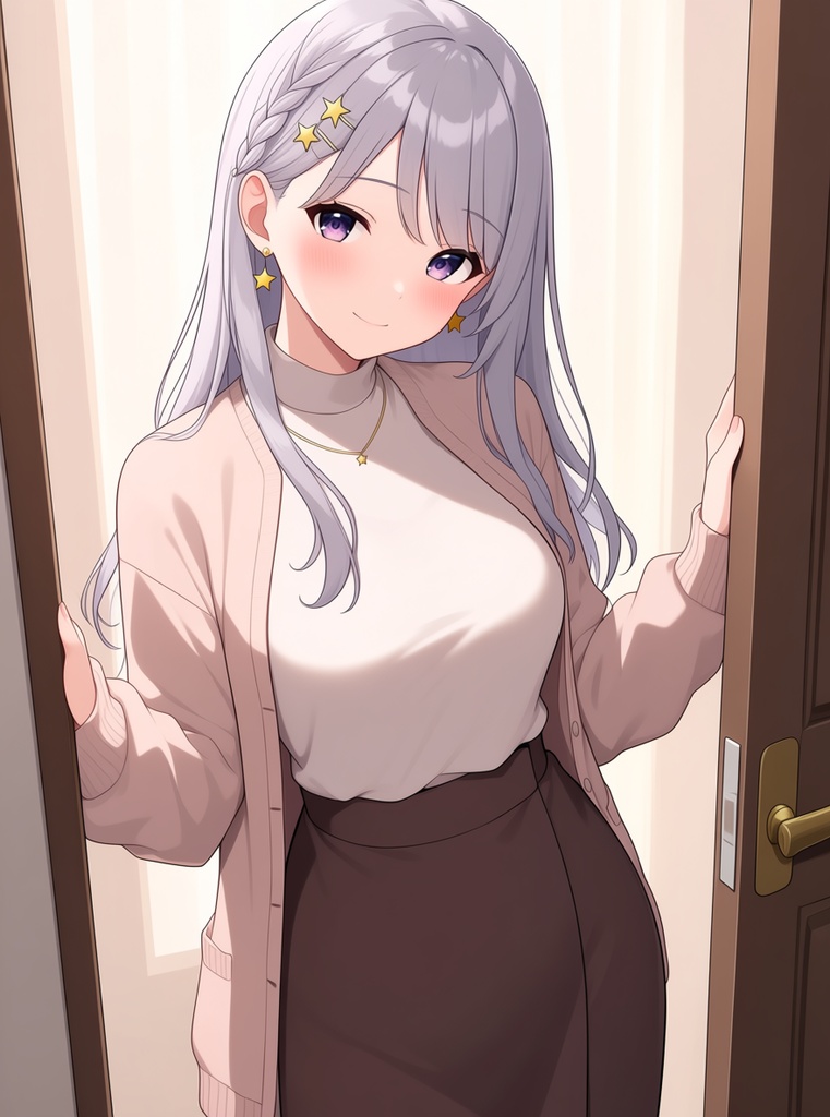 【AI生成/オリジナルキャラ】星詠ルナ 衣装違いイラスト集 Vol.12 - 寿司職人・折り紙作家・酒蔵の杜氏など10種の衣装50枚