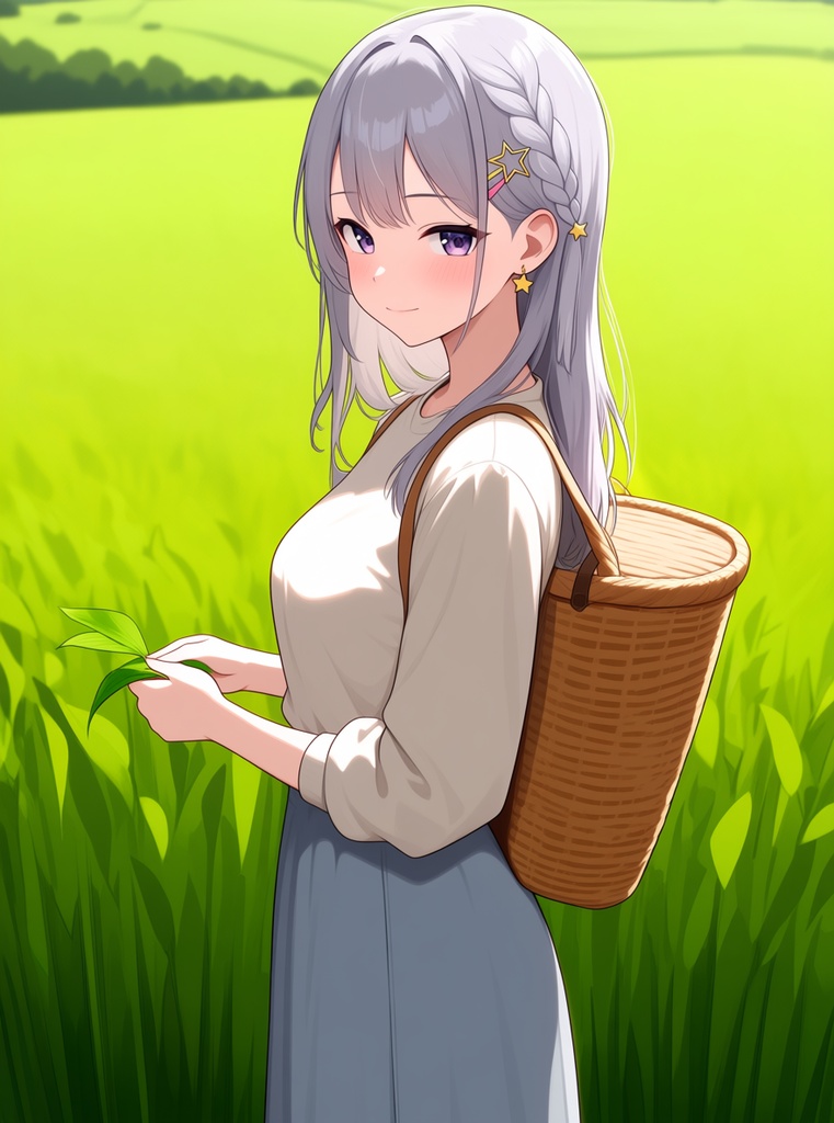 【AI生成/オリジナルキャラ】星詠ルナ 衣装違いイラスト集 Vol.13 - 木彫り職人・切り絵作家・りんご狩り農家など10種の衣装50枚