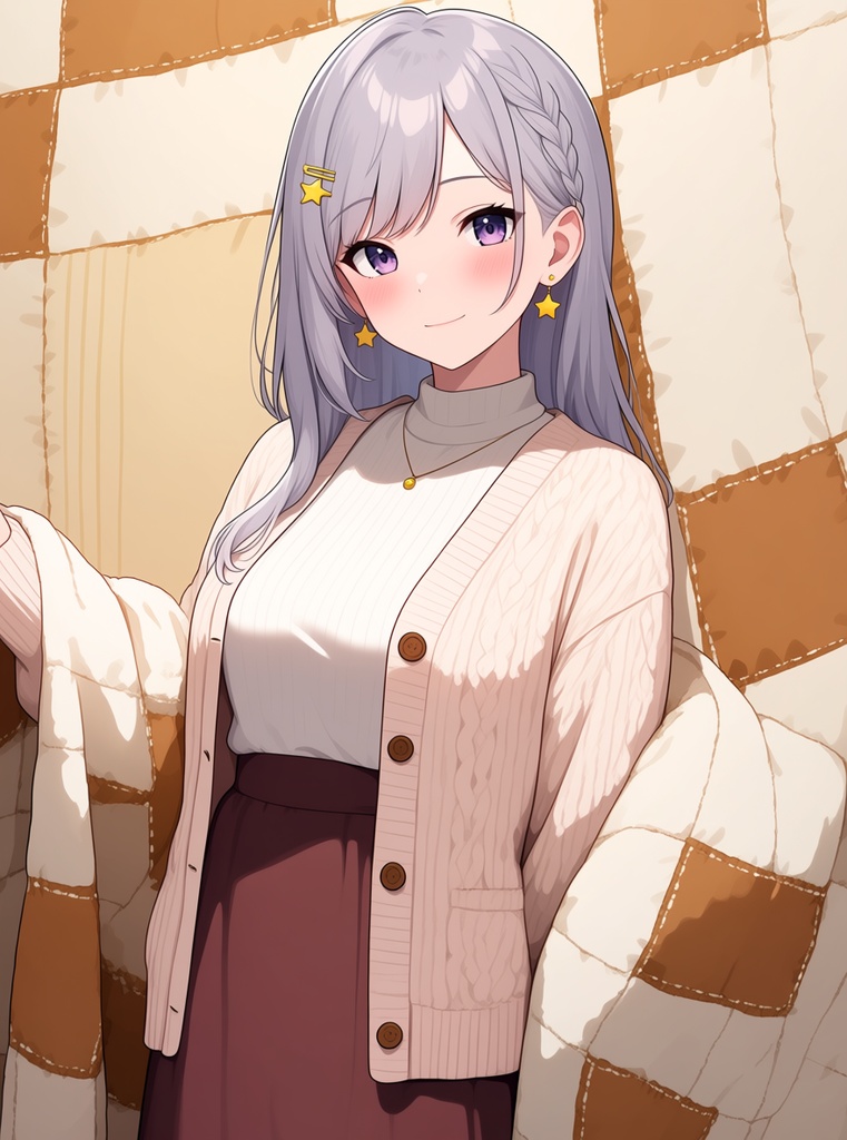 【AI生成/オリジナルキャラ】星詠ルナ 衣装違いイラスト集 Vol.13 - 木彫り職人・切り絵作家・りんご狩り農家など10種の衣装50枚