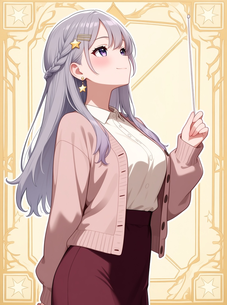【AI生成/オリジナルキャラ】星詠ルナ 衣装違いイラスト集 Vol.13 - 木彫り職人・切り絵作家・りんご狩り農家など10種の衣装50枚